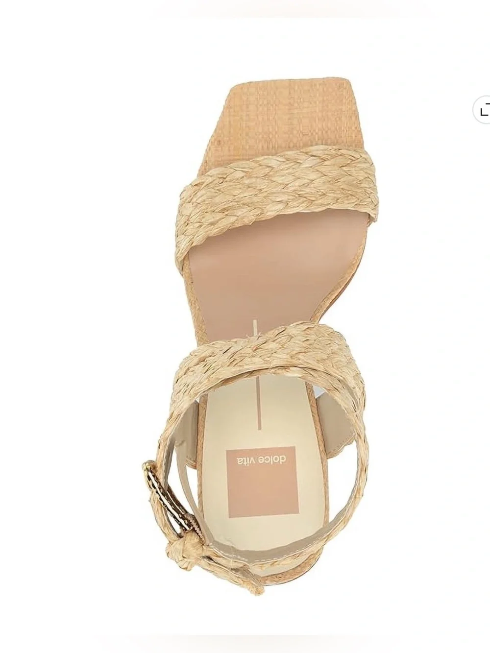 Dolce Vita Braided Natural-Tone Wedge Sandal